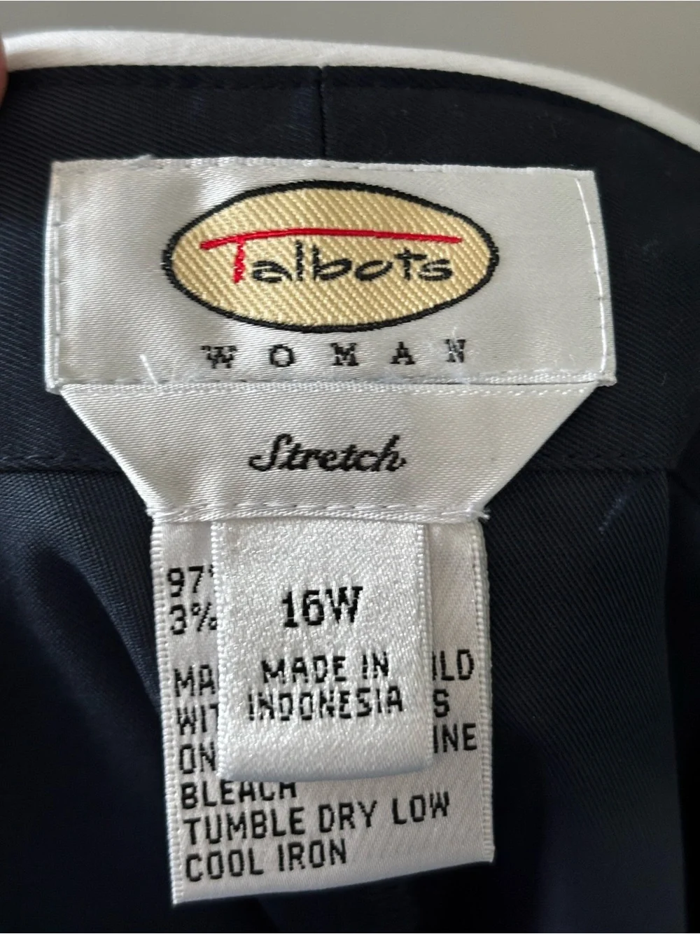 Talbots Woman Navy Golf Skort 16 White Contrast Trim Stretch Tennis Country Club